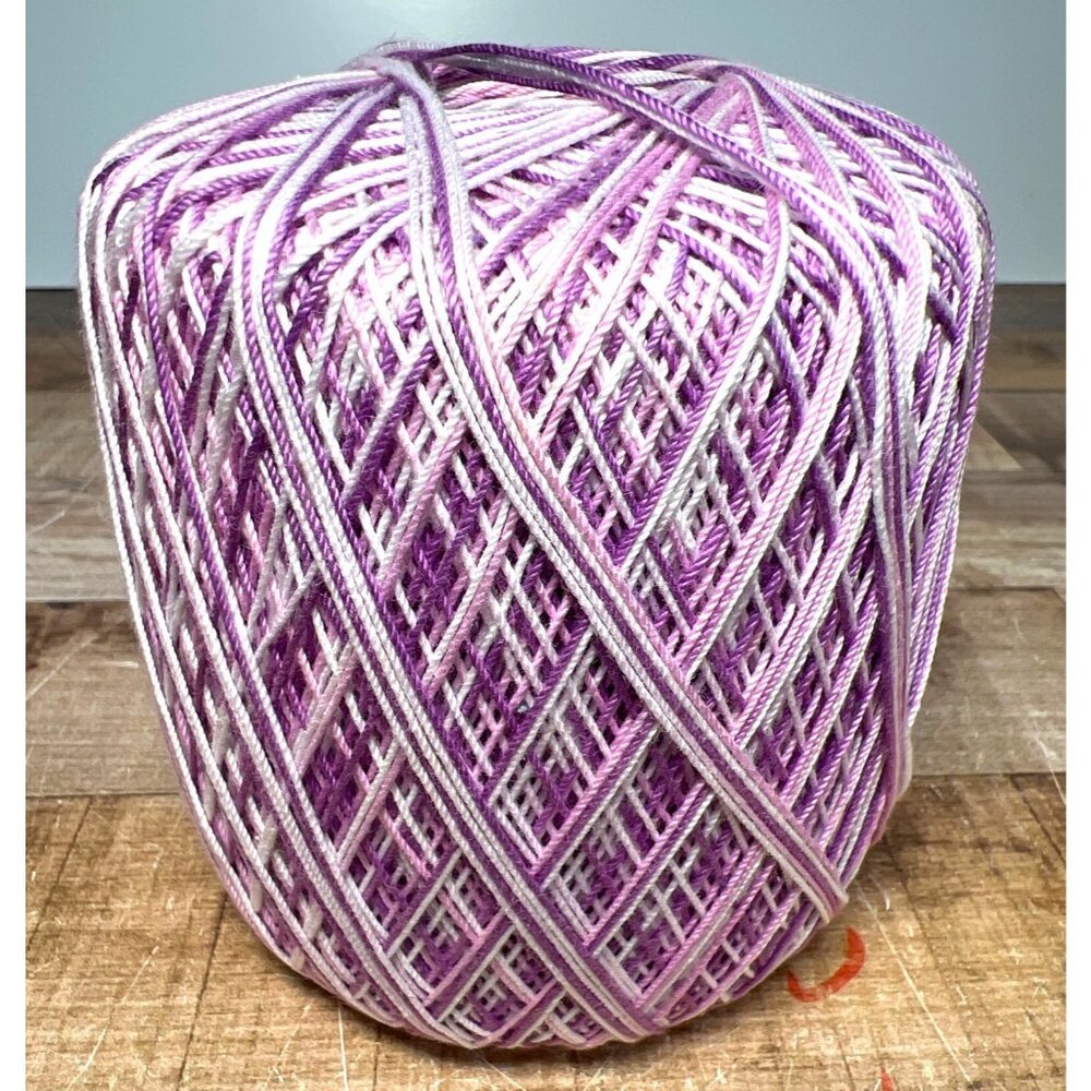 Purple & White Variegated Crochet Thread Embroidery  Craft Yarn Premium Quality